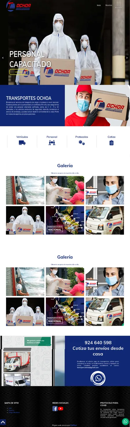 Ejemplo de página web informativa